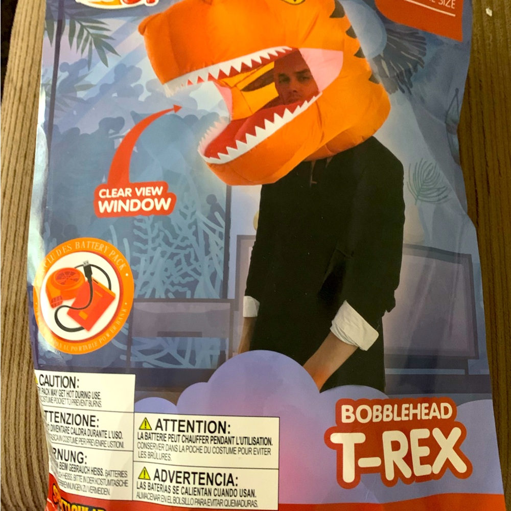 Bobble head T-Rex Costume